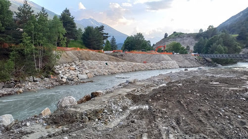 Enrochement de soutènement