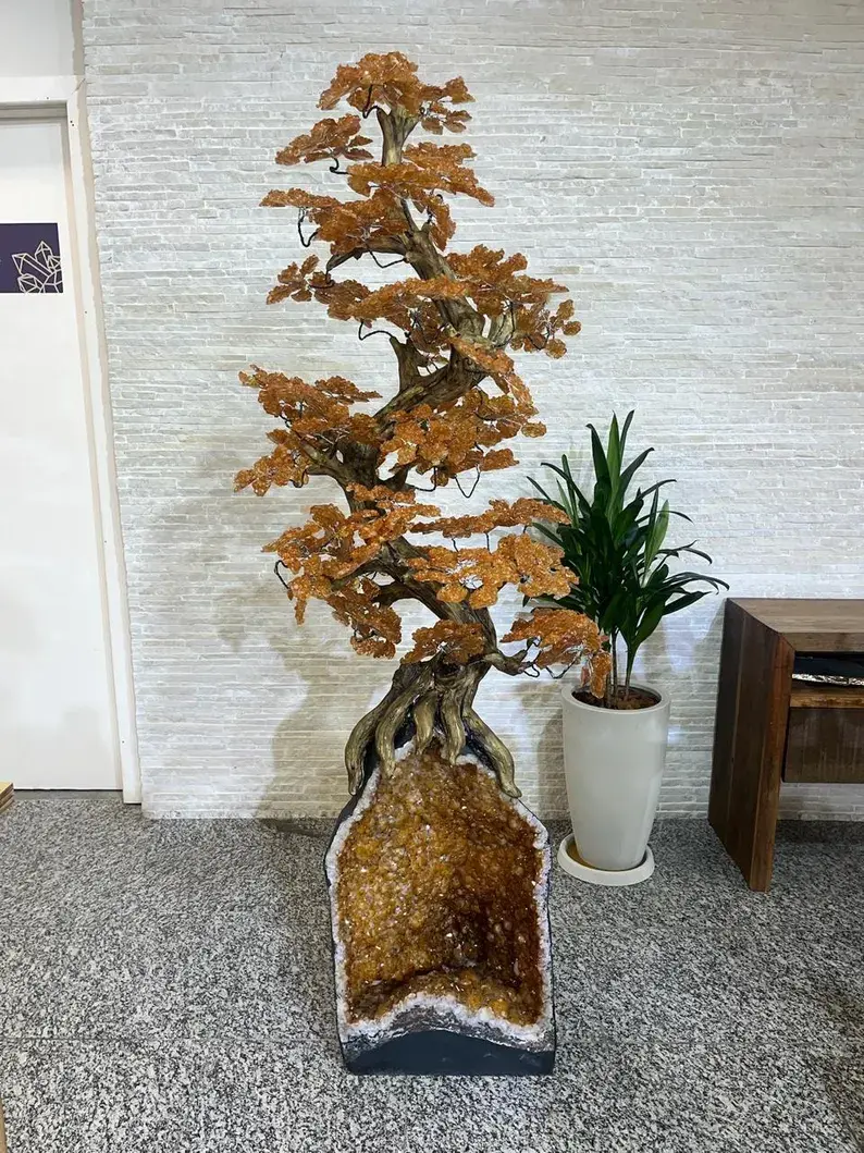 Thumbnail: 72” Tall CITRINE TREE Big Crystal Cathedral***
