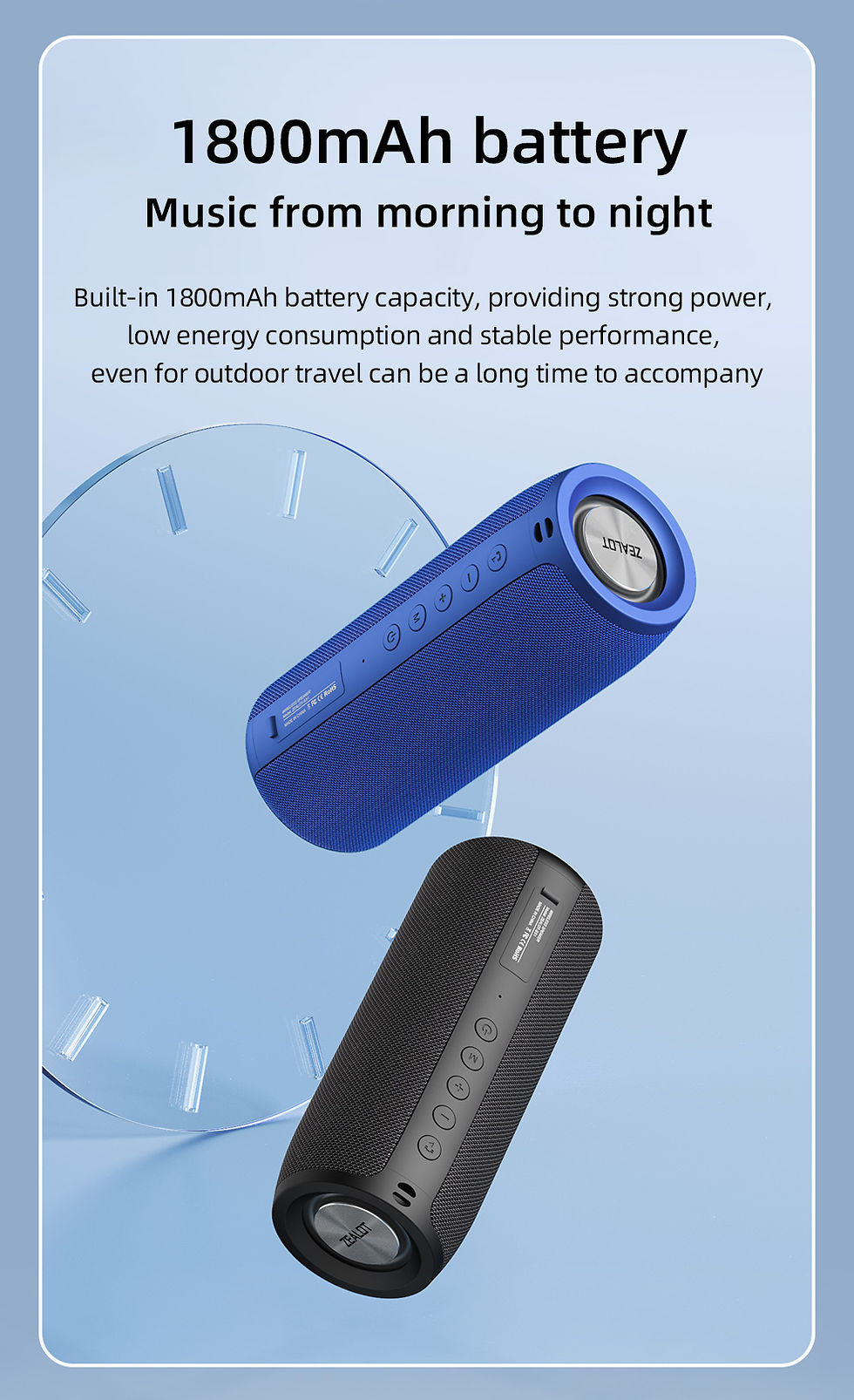 Miniatura: ZEALOT-S51 Portable Bluetooth Speaker Bass Powerful Wireless Subwoofer Waterproo