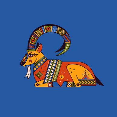 Saudi Arabia Ibex illustration by wildlife illustrator Rohan Dahotre