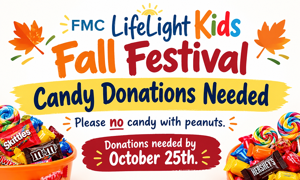 Fall Festival Candy Donations