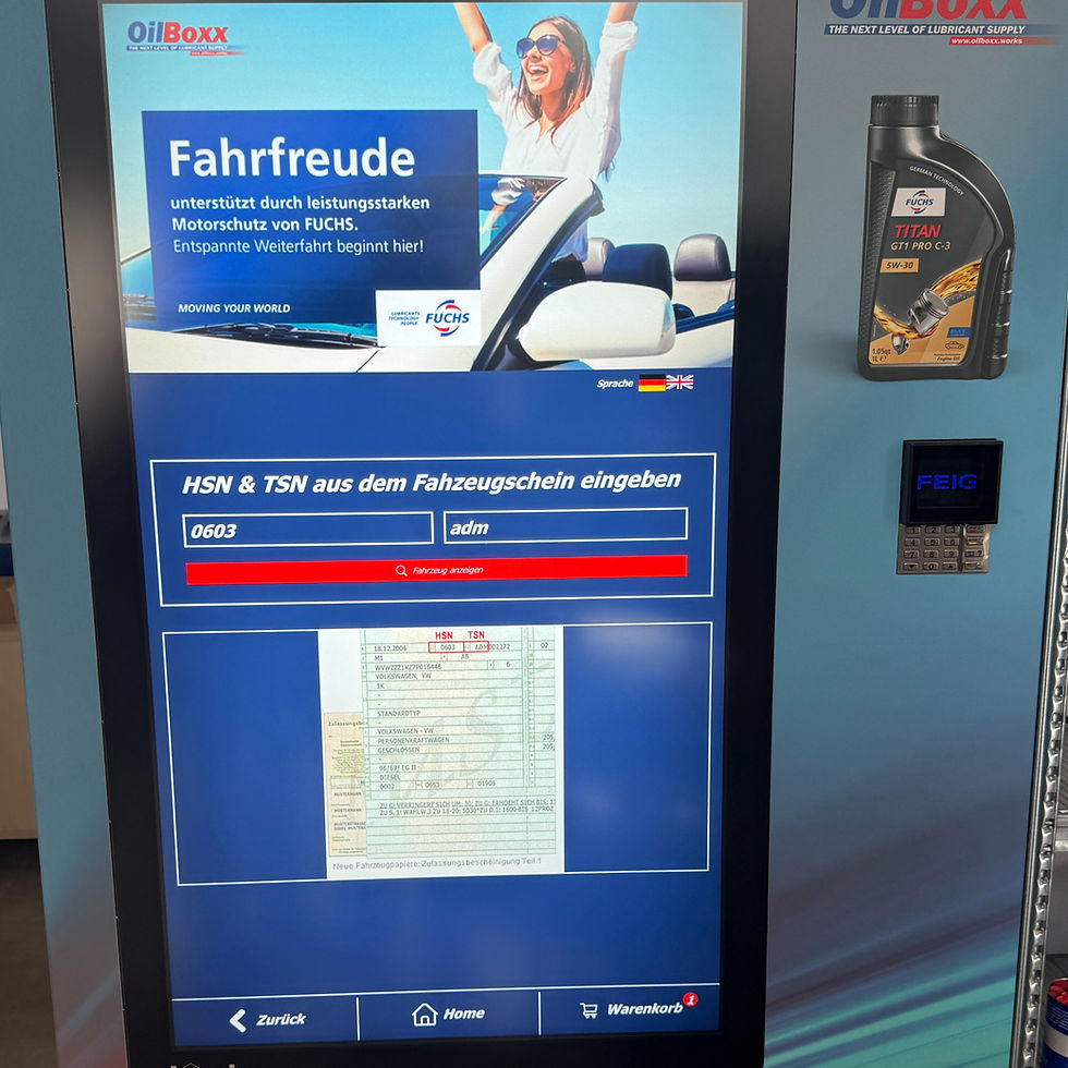 Fahrzeuginfos eingeben