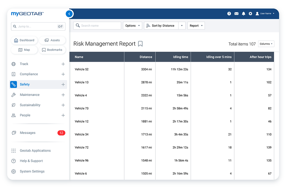 Geotab risk management report