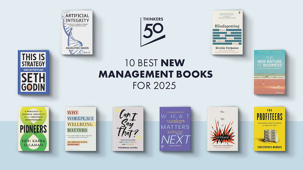 10 BEST NEW MANAGEMENT BOOKS by THINKERS50