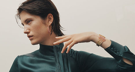 Woman wearing Hidden Reef collection