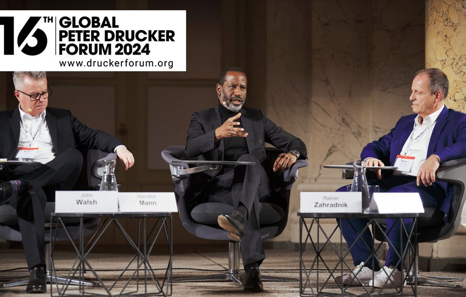 Hamilton Mann speaking at the Global Drucker Forum