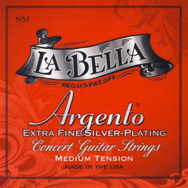 LA BELLA ARGENTO SM STERLING MT CLASSICAL GUITAR STRINGS - SM