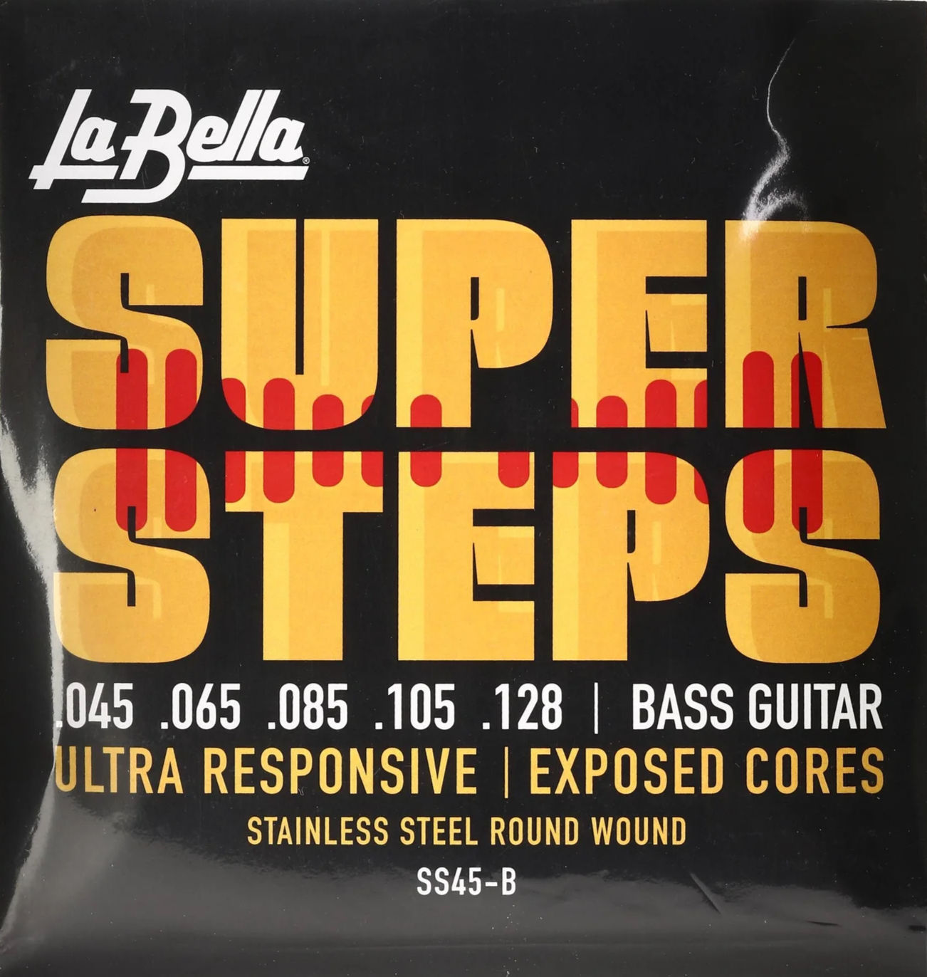 LA BELLA SUPER STEPS ELECTRIC BASS GUITAR STRINGS - .045-.128 STANDARD - SS45-B
