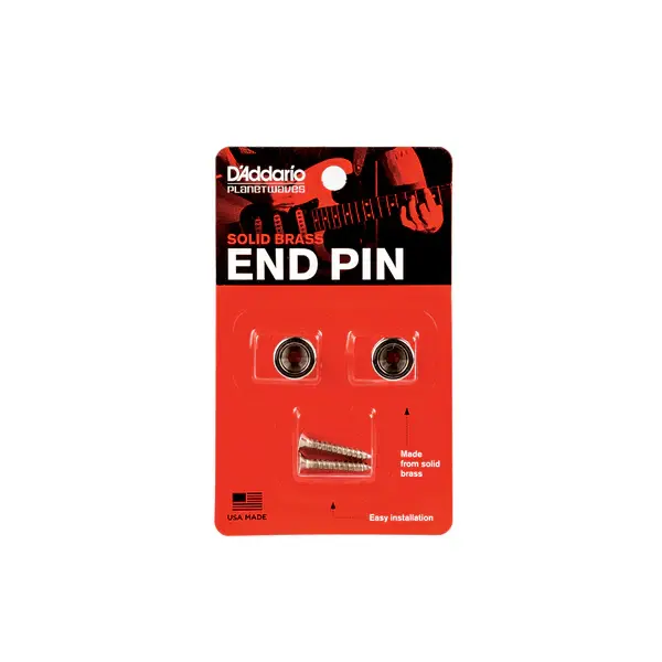 Thumbnail: D'ADDARIO BRASS END PINS - CHROME (PAIR) - PWEP202