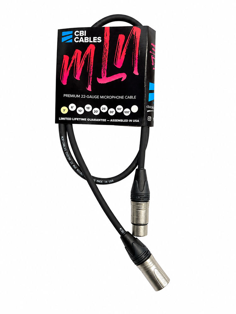CBI MLN-3 PERFORMER SERIES XLR MICROPHONE CABLE (3ft.) - MLN-3