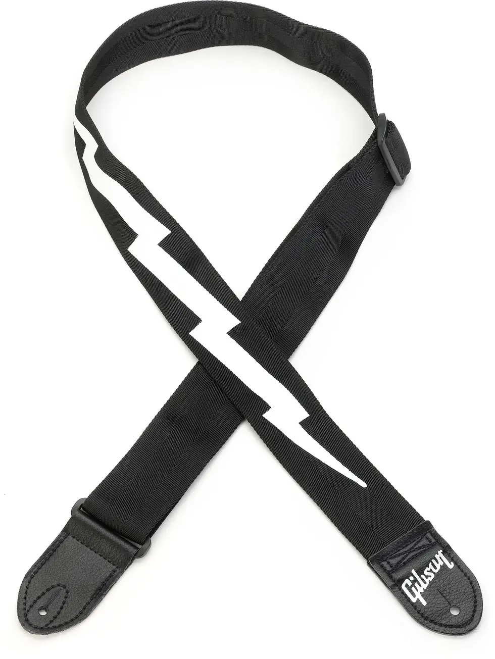 Thumbnail: GIBSON LIGHTNING BOLT SEATBELT GUITAR STRAP - ASBOLT-BLK