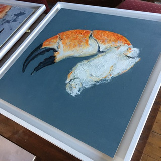 Giles Ward 'Crab Claw on Blue'