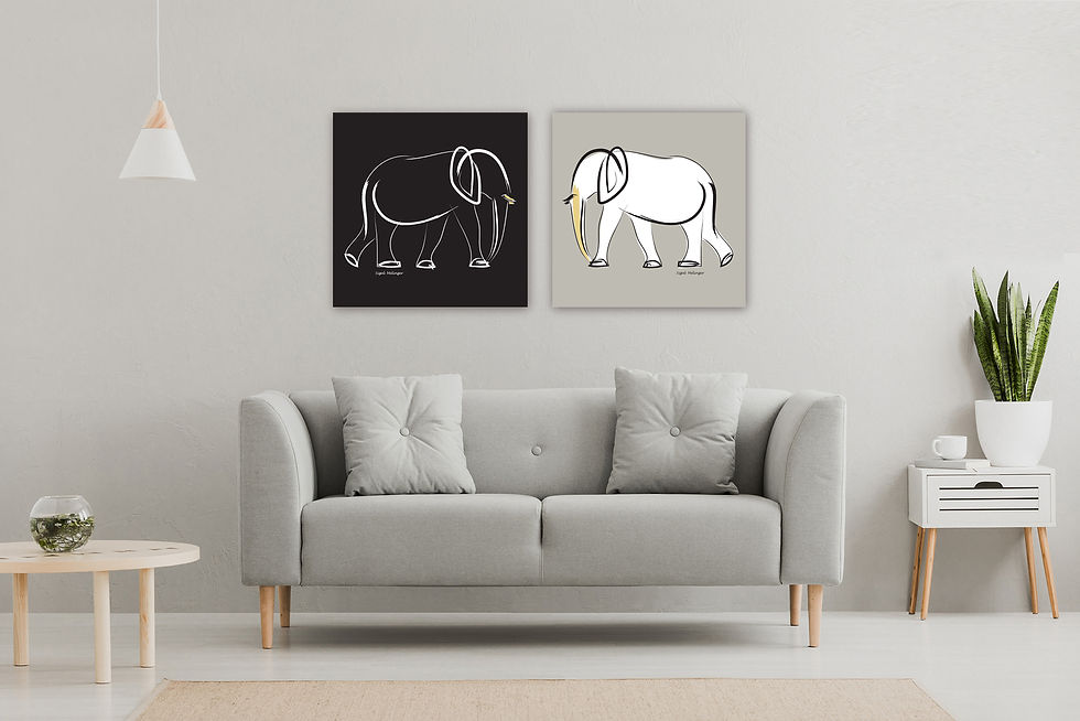 תמונה ממוזערת: פיל שחור +פיל לבן