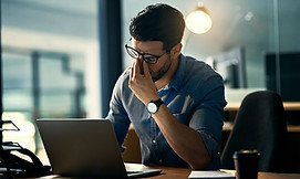 Stressed Man - Binocular Dysfunction - Excel Neuro-Optometric Clinic