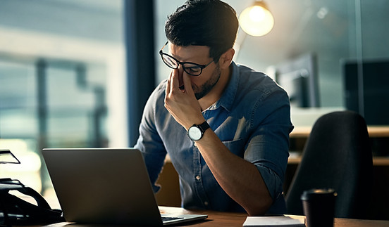 Man stressé