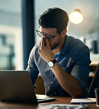 Man stressé