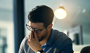 Man stressé