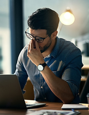Man stressé