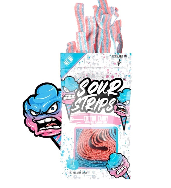 Sour Strips Cotton Candy