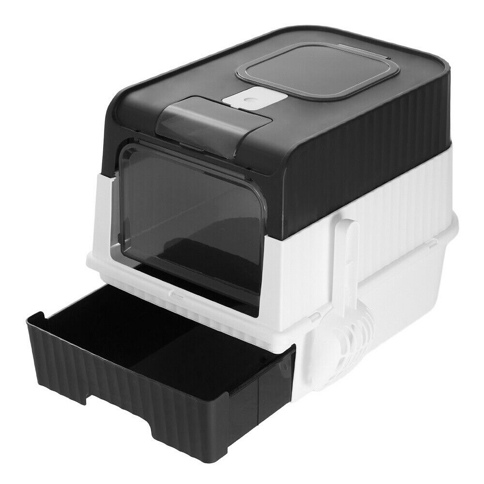 Thumbnail: Cat Litter Box Hooded Cat Box Odor-Resistant Fully Enclosed Cat Toilet with Litt