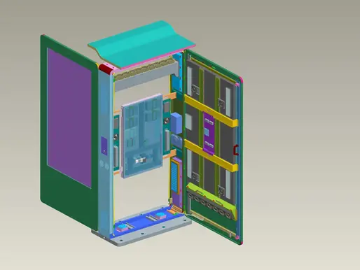 Infographic showing how outdoor displays manage heat and sunlight using thermal management systems, cooling technologies, and optical solutions to maintain visibility and performance in outdoor environments.