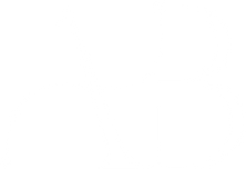 Logo monogramme blanc AB, formé de deux points reliés d'un trait symbolisant le chemin de l'idée à la réalisation