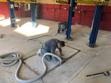 Brilliant Epoxy technician repairing concrete
