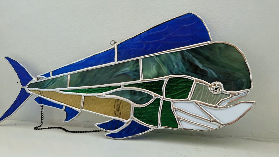 Thumbnail: Stained Glass Large Mahi Mahi - 22W x 9H