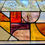 Thumbnail: Stained Glass Modern Geometric Panel - 7W x 11H