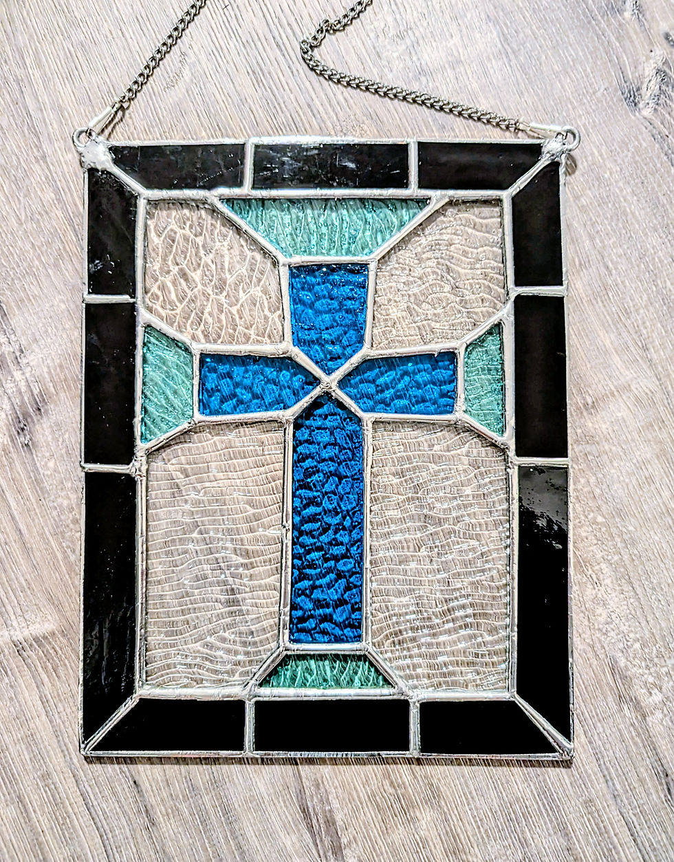 Thumbnail: Large Stained Glass Cross Panel