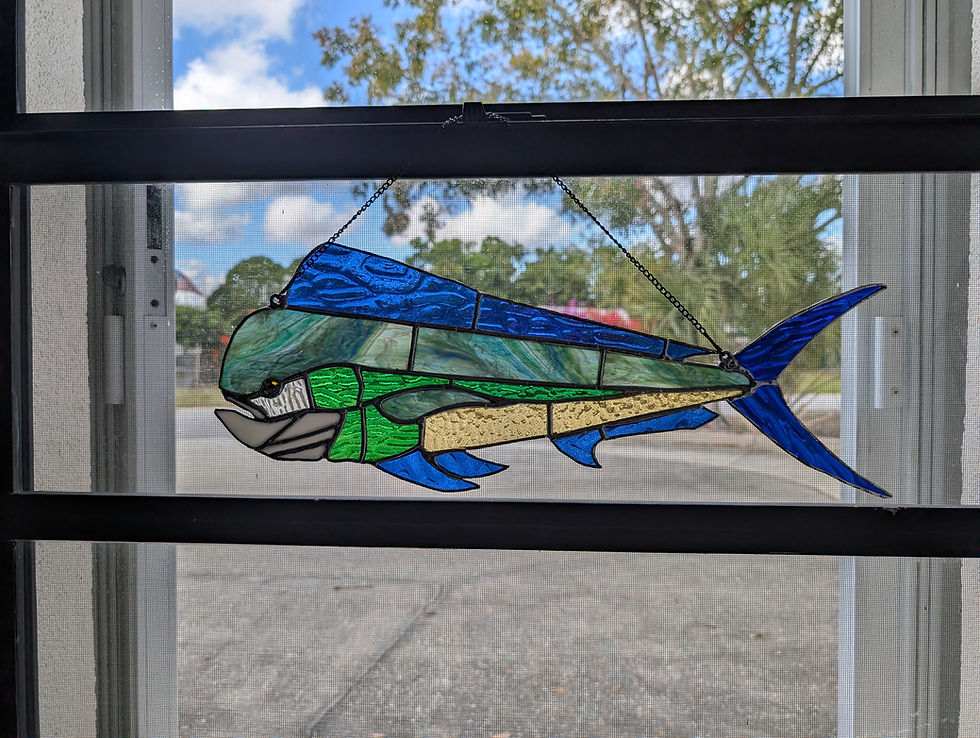 Thumbnail: Stained Glass Large Mahi Mahi - 22W x 9H