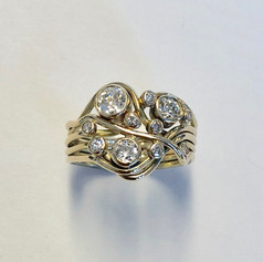 Diamond and 9ct gold
