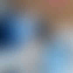 Lauren sitting next to her dog Peru and a suitcase.