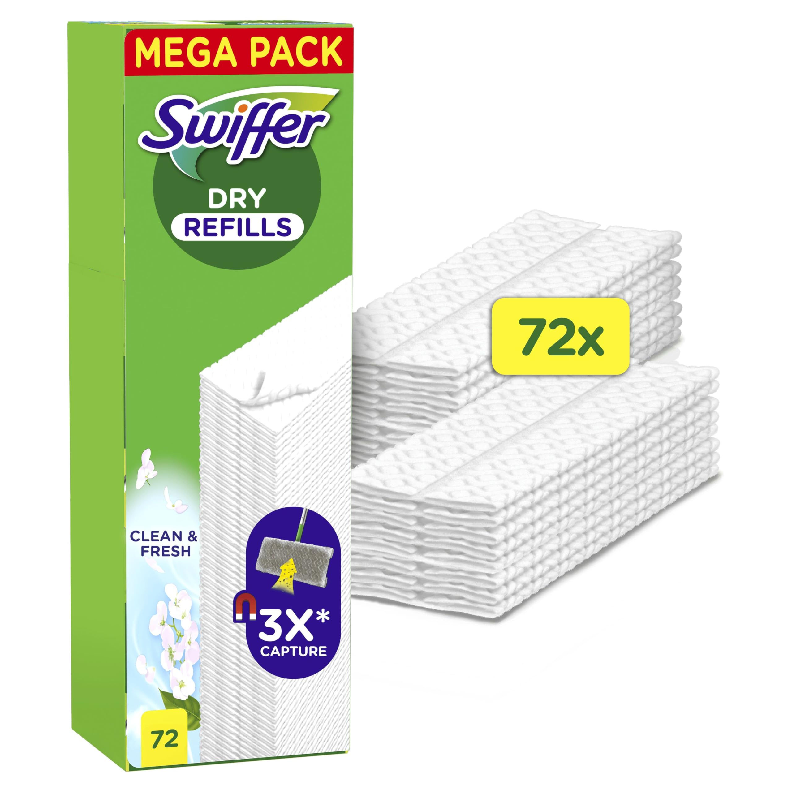 Recharges lingettes Swiffer Attrape-poussière x72