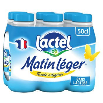 Matin Léger de Lactel Sans lactose 1.2% mg - 6x50cl