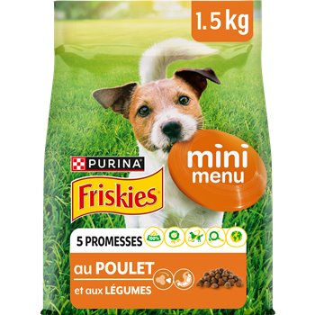 Croquettes petit chien Friskies Poulet & légumes - 1.5kg