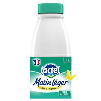 Lait Matin Léger Lactel Sans lactose écrémé - 1l