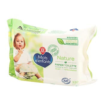 Lingettes Mots d'Enfants Toilettes bio - x60