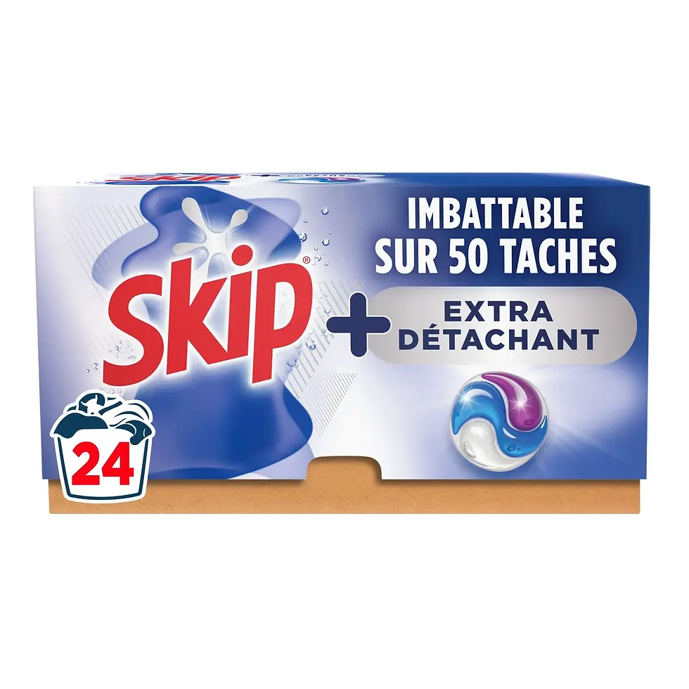 Lessive en capsules 3-en-1 Skip Hygiène - x24