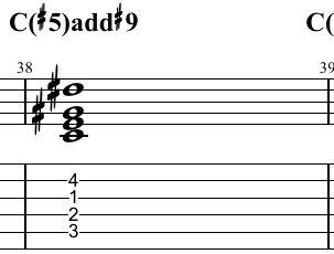 C augmented triad and its tensions