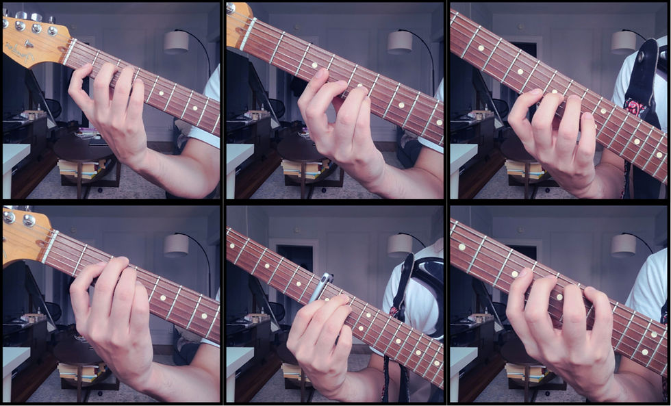 C major chord using three fingers