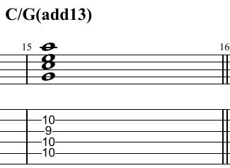 C major triad and its tensions