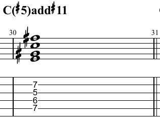 C augmented triad and its tensions