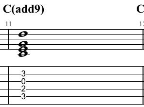 C major triad and its tensions