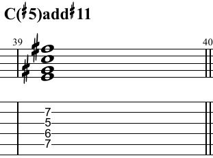 C augmented triad and its tensions