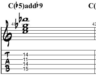 C Lydian triad and its tensions