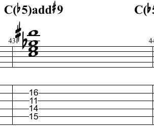 C Lydian triad and its tensions