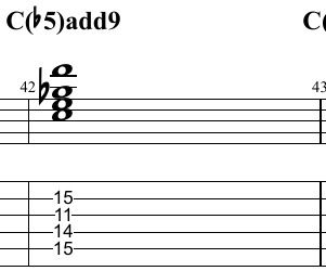 C Lydian triad and its tensions
