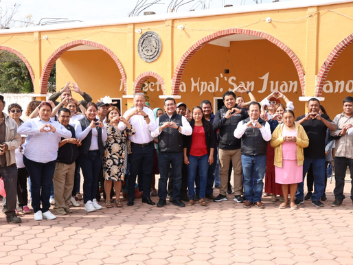 Pavel Gaspar, acudió a San Pedro Yeloixtlahuaca para corroborar avances de obra comunitaria