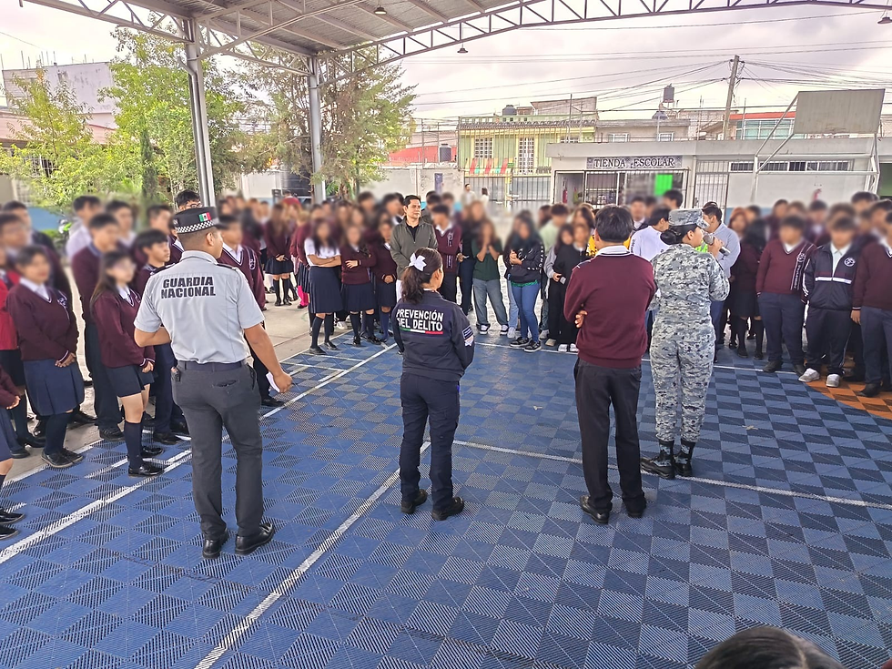 Acerca Guardia Nacional acciones preventivas a estudiantes del Bachillerato Citlaltépetl